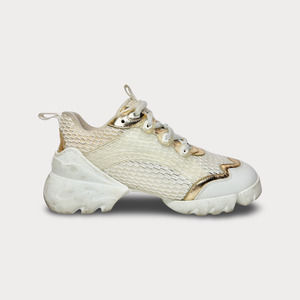 Christian Dior D-Connect Gold Mesh Sneaker